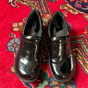 BOC Born Concepts Black Vegan Patent Leather Clog Slip On Shoes Size 8.5